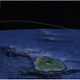 Map showing the projected landing location of the orbital stage.
